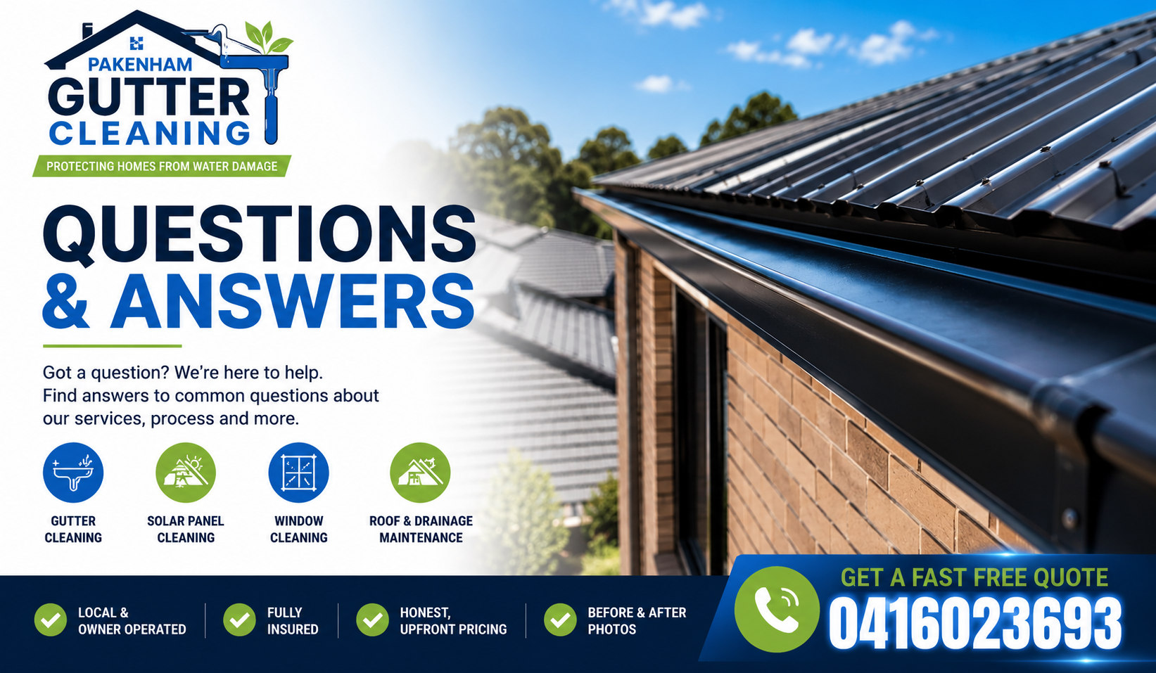 gutters cleaned in Pakenham